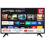 Antteq AV32 Fernseher 32 Zoll (80 cm) Smart TV mit Netflix, Prime Video, Rakuten TV, DAZN, Disney+,...