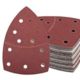 MANICAF Schleifpapier Dreieckschleifer, 25 Stück Deltaschleifer Schleifpapiers 120 Körnungen, 11...