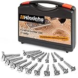 Hinrichs Forstnerbohrer Set 17 teilig im Koffer - Forsterbohrerset 15 bis 40 mm - Holzbohrer -...