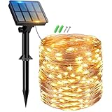 Peasur 1 Stück Solar Lichterkette Aussen, 12M 120 LED Solarlichterkette Außen Wetterfest...