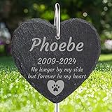 Jodimitty Grabstein Hund Katze Haustier mit Haken Pfahl, personalisierte Name & Lebensspanne &...
