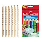 Faber-Castell 205276 - Jumbo Buntstifte Set 18-teilig, inkl. 6 Jumbo Grip Bleistifte