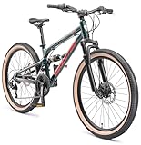 BIKESTAR Kinder Fahrrad Aluminium Fully Mountainbike 21 Gang Shimano, Scheibenbremse ab 9-14 Jahre |...