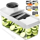5 in 1 Mandoline Gemüsehobel Gemüsereibe - Gurkenhobel Dünne Scheiben - Reibe für Gemüse -...