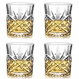 Amisglass Whisky Gläser 4er Set, Bleifrei Kristallgläser als Wassergläser & Longdrinkgläser, Gin...