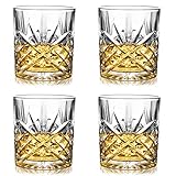 Amisglass Whisky Gläser 4er Set, Bleifrei Kristallgläser als Wassergläser & Longdrinkgläser, Gin...