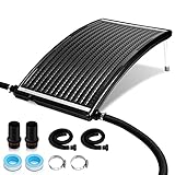 Vigevee Poolheizung Solar Pool Solarheizung 110 x 69 x 14 cm Sonnenkollektor Pool Anschluss Ø 38 mm...