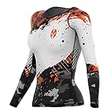 SMMASH Funktionsshirt Damen Kompressionsshirt Sportshirt Langarm Atmungsaktiv Second Skin...