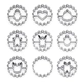 MIUTME Plätzchen Ausstecher Set,9 Stück Keksausstecher Weihnachten,Mini Ausstechformen Edelstahl...
