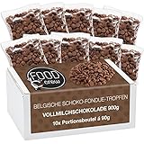 FOOD crew 900g belgische Schokolade für Fondue Vollmilch - Schokolade für Schokobrunnen – Schoko...
