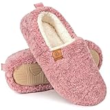 EverFoams Damen Winter Warme Hausschuhe Kunstwolle Memory Foam Geschlossen Pantoffeln, rose, 38/39...