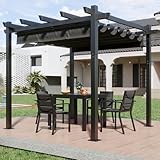 Devoko Pergola 3x3 Wasserdicht Stabil Winterfest,Mit Magnetbefestigung und Verstellbaren...