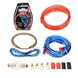 KYKEZ Auto Verstärker Kabel Set, Subwoofer Kabel Set 13PCS, 10GA KFZ Verstärker Kabelsatz, Car...