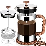 GUHAOOL French Press Kaffeebereiter, 1000 ml Klein Kaffeepresse aus Edelstahlfilter und...