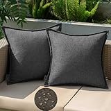 EMEMA Outdoor Kissen Wetterfest Kissenbezug Wasserfest Sofakissen Wasserdicht Dekokissen 40x40 cm...