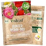 valeaf BIO Mohn Samen I Premium Mohnsamen Samen I Mohn Saatgut für Mohnblumen Wiese I Mohn Saat in...