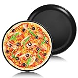 Onader Pizzablech 2er Set, Edelstahl Rund Pizzaform mit Antihaftbeschichtung, ∅ 26cm Pizza...