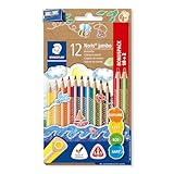 STAEDTLER Buntstift Noris jumbo, erhöhte Bruchfestigkeit, Dreikantform, ABS-System, attraktive...