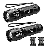 LE LED Taschenlampe, Wasserdicht Taschenlampen für Outdoor Sports, Tragbarer Zoombar Superhelle LED...