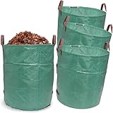 Hausfelder Gartensäcke Laubsäcke Set, 4 x 272 L. Gartenabfallsack stabil - Säcke für...