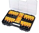 Dewalt Fräser-Set 22 tlg. (Nutfräser, Zinkenfräser, Hohlkehlfräser, in Aufbewahrungsbox mit...