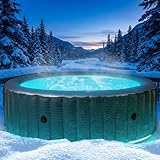 BRAST Whirlpool aufblasbar MSpa Starry mit LED Beleuchtung für 6 Personen Ø204x70cm In- Outdoor...