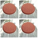 Set mit 4/6 runden Outdoor-Sitzkissen mit Bändern, bequeme Gartenstuhlauflagen, weiches Fell,...