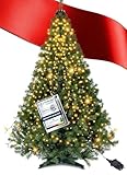 Menz Künstlicher Weihnachtsbaum 180 cm LED 2-in-1 Set, Tannenbaum Künstlich mit Lichterkette,...