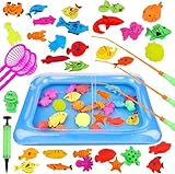 Goldge 42 Stück Angeln Spielzeug Badespielzeug Badewannenspielzeug Wasserspiel Perfekt Lernspiel...
