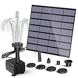 AMZtime Solar Springbrunnen für Außen 1.5W DIY Solarbrunnen für Draussen 2024 Upgrade Solarpumpe...