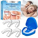 4 Stück Knirscherschiene für Nacht,Formbare Mundschutz zum Zähneknirschen für Anti...