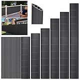 INMOZATA PVC Sichtschutzmatte 90x500cm mit Dreifach Verstärkung Innen, Balkon Sichtschutz Garten...