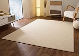 Steffensmeier Designer Teppich Modern Berber Sydney in Creme, Wollsiegel Qualität, Größe: 200x200...