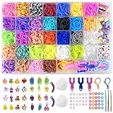 2700+ Loom Bänder Kit Jsdoin 30 Farben Loom Bands-Gummibänder mit Clips, Charms, Perlen und...