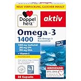 Doppelherz Omega-3 1400 - Hochdosiertes Omega-3-Konzentrat plus Vitamin E - Hoher Gehalt an...
