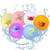 6 stück wiederverwendbare Wasserballons, schnell füllende Wasserballons, Wasserspielzeug...