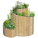 Holzfee Hochbeet Lärche Kräuterspirale Blumenspirale Snake 415 Spirale, Verwendung im...
