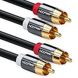 deleyCON 1m Cinch Kabel Stereo Audio Cinch RCA Kabel 2x Cinch Stecker zu 2x Cinch Stecker...