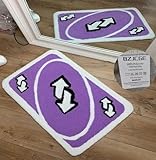 UNO Kartenteppich, flippig, ästhetisch, Retro, Überwurf, Fußmatte, rutschfest, waschbar, modern,...
