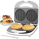 SugarWhisk Mini Waffeleisen Kinder, Doppelwaffeleisen, Kleines Waffeleisen mit Antihaftbeschichtung,...