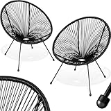 tectake® 2er Set Stuhl Acapulco Design, Gartenstuhl, Gartenstühle im Retro Design, Indoor und...