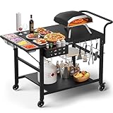 Leteuke Pizzaofen, Tisch-Grillwagen für Blackstone-Grillplatte, Outdoor-Pizzaofenständer, passend...