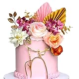 BSITSSS 13 Stk Künstliche Blumen Happy Birthday Tortendeko, Tortendeko Dekoration Mädchen,...