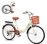 Damen-Fahrrad, 61 cm (24 Zoll), Citybike, Retro, Vintage, Citybike, 6-Gang-Schaltung, schnelles...