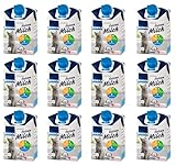 EDEKA Katzenmilch 12er Pack Premium Milch für Katzen laktosefrei, zuckerfrei mit Inulin, Vitaminen...