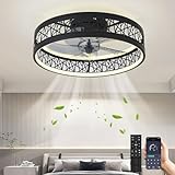 Deckenventilator Mit Beleuchtung LED 60W Deckenlampe Mit Ventilator Modern Leise Deckenleuchte Mit...