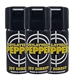 3 Dosen Pfefferspray Anti Attack Pepper Jet mit je 40 ml Tierabwehr Verteidigungsspray - SPARSET