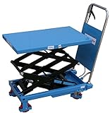 HanseLifter SPS150 mobiler Hubtisch mit 150kg Tragfähigkeit und Doppelschere, Lichtblau
