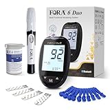 FORA 6 DUO Blutzuckermessgerät Set – 10 Teststreifen | Für Diät, Ernährungskontrolle &...