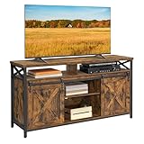 VASAGLE TV-Schrank, Lowboard für Fernseher bis zu 65 Zoll, mit verstellbaren Ablagen, rustikale...